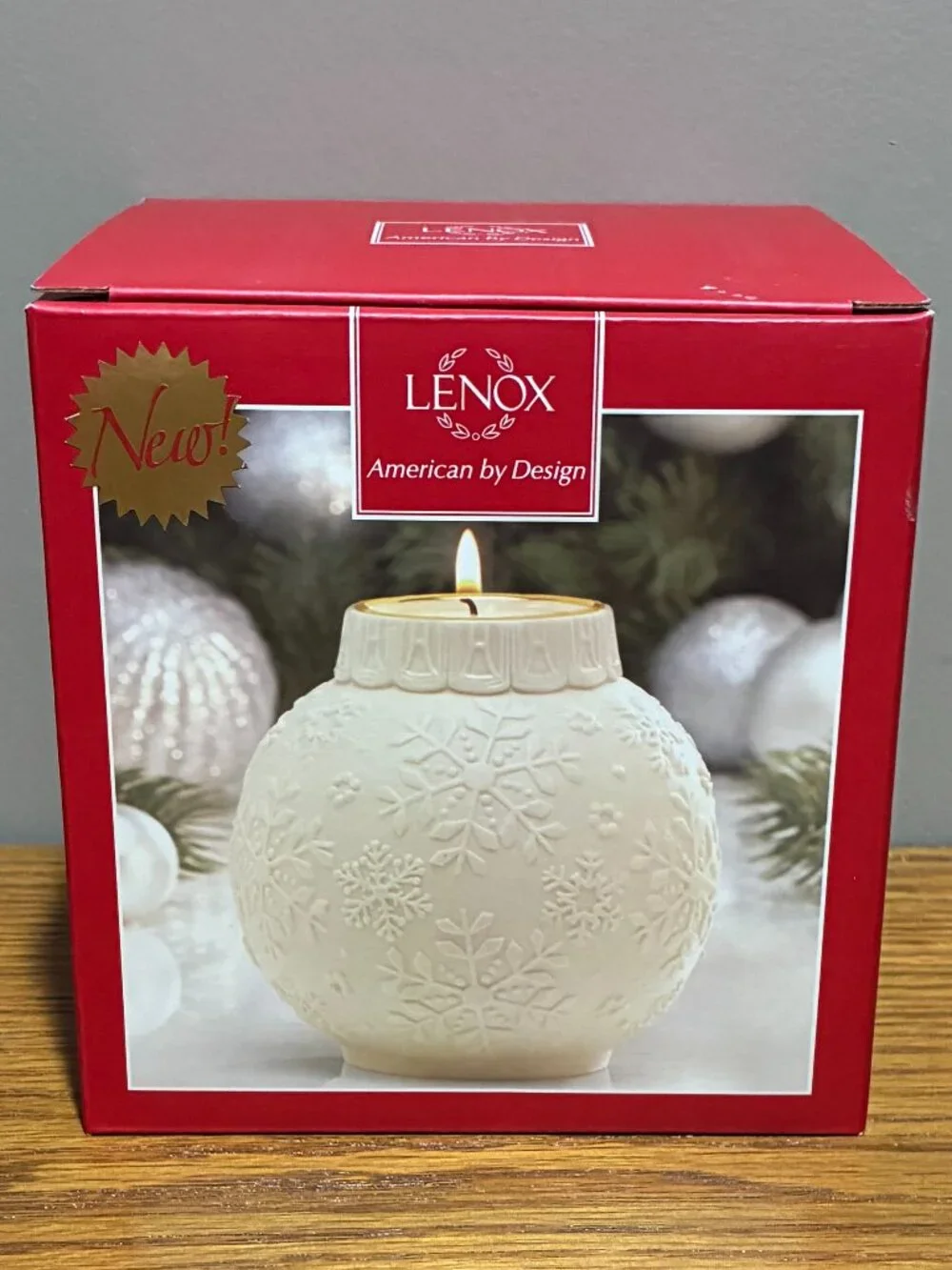 Lenox Ornamental Glow Snowflake Votive - New in Box